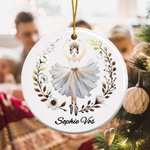 Gepersonaliseerd Ballerina Acryl Keramiek Glas Hangend Ornament met Naam Boomdecoratie Kerstcadeau voor Balletliefhebbers of Dansleraren