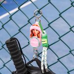 Personalised Photo to AI Character Pickleball Tennis Baseball Bag Holder Tag with Name Game Birthday Gift for Ball Sports Lovers