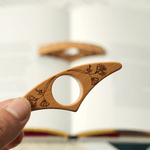 Personalised Birth Flower Wooden Book Page Holder with Engraved Name Birthday Christmas Gift for Book Lovers Bookworms