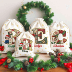 Sac à main en toile avec nom Cadeau de Noël pour la famille et les amis