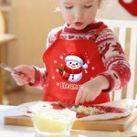 Personalizzato carino Natale pupazzo di neve regolabile bambino grembiule chef set con nome e tasca per la cucina vacanza regalo di Natale per ragazzi ragazze