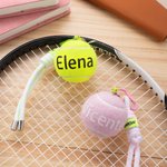 Llavero personalizado de pelota de tenis con nombre regalo de Navidad cumpleaños y equipo para entrenador amantes del tenis y compañeros