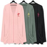 Personalisierte Strickjacke mit Geburtsblume und Gesticktem Namen Alltagskleidung Geburtstagsgeschenk für Familie Freund