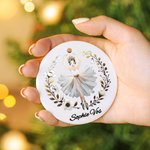 Gepersonaliseerd Ballerina Acryl Keramiek Glas Hangend Ornament met Naam Boomdecoratie Kerstcadeau voor Balletliefhebbers of Dansleraren