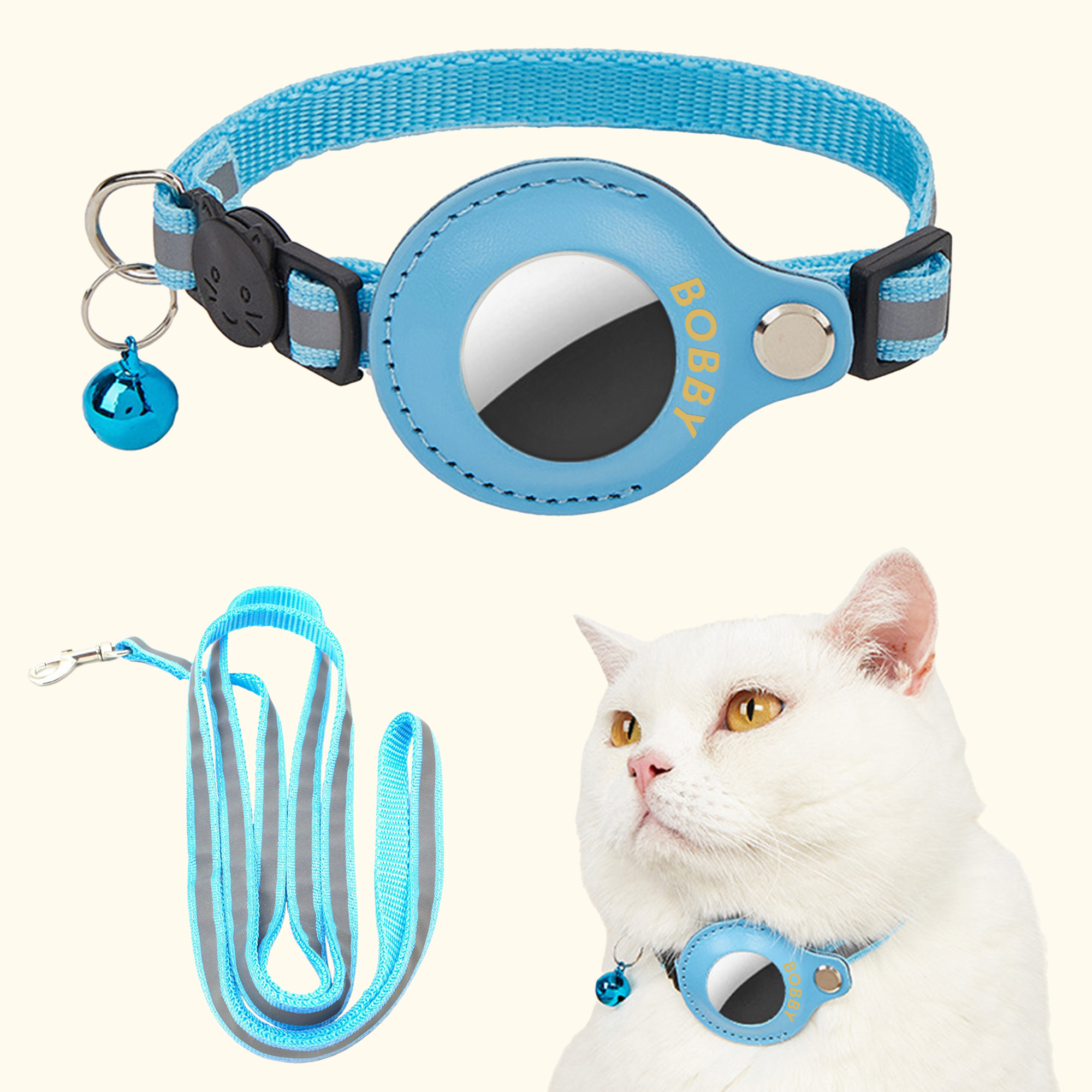 Collier réfléchissant multicolore personnalisé avec porte étiquette et nom Accessoires d'extérieur Cadeau d'anniversaire pour propriétaires d'animaux de compagnie
