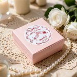 Personalised Romantic Wedding Bow Waterproof Stickers with Name Gift Decor Wedding Bridal Shower Party Favors for Couple