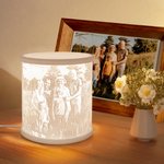 Personalized 3D Printed 1-2 Photos Luminous Relief Translucent Light Home Decoration Birthday Memorial Condolence Gift for Family Friends
