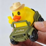 Mini anatra di gomma Jeep personalizzata con nome Interessante accessorio per auto Regalo di compleanno per proprietari di Jeep