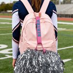 Personalized Multicolor Adjustable Pom Pom Holder Carrier Strap with Glitter Name Cheer Practice Accessory Game Day Gift for Cheerleaders
