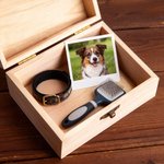 Personalized Animal Paw Print Heart Wooden Storage Box with Name Text and Date Birthday Memorial Gift for Pet Owners