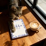 Personalised Toile De Jouy 1-7 Line Art Dogs Cats A5 Spiral Journal Notebook with Names Memorial Birthday Gift for Pet Owners Lovers