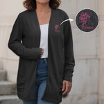 Personalisierte Strickjacke mit Geburtsblume und Gesticktem Namen Alltagskleidung Geburtstagsgeschenk für Familie Freund