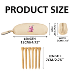 Personalised Golf Elements PU Leather Multicolor Portable Golf Storage Bag with 6 Golf Tees and Name Sports Birthday Gift for Golf Players