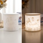 Personalized 3D Printed 1-2 Photos Luminous Relief Translucent Light Home Decoration Birthday Memorial Condolence Gift for Family Friends