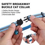 Collar reflectante multicolor personalizado para mascotas con portaetiquetas de aire y nombre Accesorios para exteriores Fiesta de mascotas Regalo de cumpleaños para dueños de mascotas