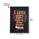 Personalized I Am Unstoppable Black Woman Journal Notebook Ceramic Mug with Name Daily Use Birthday Motivational Gift for Women