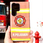 Personalisierte Malteser Kreuz Feuerwehrmann Uniform glänzend matt Telefon Fall mit Namen für iPhone Samsung Thanksgiving Day Geburtstag Geschenk für Feuerwehrleute
