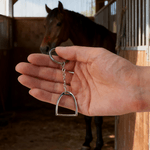 Personalised Horse Stirrups Keychain with Name Backpack Accessory Birthday Competition Day Daily Use Gift for Horse Owners Riders Lovers