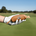 Personalised Golf Elements PU Leather Multicolor Portable Golf Storage Bag with 6 Golf Tees and Name Sports Birthday Gift for Golf Players