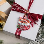 Personalized 3-6 Gingerbread Cocoa Mug Double-Sided Printing Christmas Ornament with Name Home Decor Merry Chrismas Gift for Family Friends