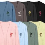 Personalisierte Strickjacke mit Geburtsblume und Gesticktem Namen Alltagskleidung Geburtstagsgeschenk für Familie Freund