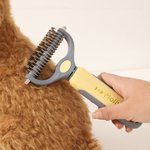 Personalized Heart Fish Bone Paw Print Pet Grooming Brush with Name Pet Supplies Daily Use Birthday Gift for Pet Owners