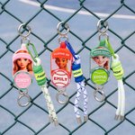 Personalised Photo to AI Character Pickleball Tennis Baseball Bag Holder Tag with Name Game Birthday Gift for Ball Sports Lovers