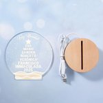 Luz nocturna LED personalizada con base de madera diseño de árbol de Navidad y nombres de 2 a 10 personas regalo de Navidad para familia y abuelos
