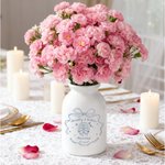 Vase Romantique Personnalisé en Céramique avec Nom et Date Décoration Maison Mariage Fiançailles Cadeau de Noël pour Couples