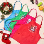 Personalizzato carino Natale pupazzo di neve regolabile bambino grembiule chef set con nome e tasca per la cucina vacanza regalo di Natale per ragazzi ragazze