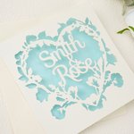 Carte de voeux personnalisée avec nom, date et enveloppe gratuite Anniversaire de mariage pour les jeunes mariés