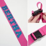 Personalized Multicolor Adjustable Pom Pom Holder Carrier Strap with Glitter Name Cheer Practice Accessory Game Day Gift for Cheerleaders