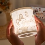 Personalized 3D Printed 1-2 Photos Luminous Relief Translucent Light Home Decoration Birthday Memorial Condolence Gift for Family Friends