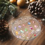 Personalized Colorful Flower 2-10 Butterflies Design Clear Acrylic Ornament with Names Tree Decor Christmas Gift for Sisters Besties