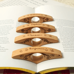 Personalised Birth Flower Wooden Book Page Holder with Engraved Name Birthday Christmas Gift for Book Lovers Bookworms