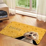 Personalised 3D Cartoon Dog Waterproof Pet Feeding Mat with Name and Rubber Backing Pet Supplies Birthday Gift for Dog Owners