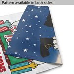 Drapeau de jardin personnalisé Père Noël Stop Here Chimney Santa Claus avec texte Yard Porch Decor Christmas Gift for Family Gardening Lovers