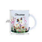 Tasse de thé botanique personnalisée avec nom Cadeau d'anniversaire pour les amateurs de jardinage