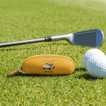 Personalised Golf Elements PU Leather Multicolor Portable Golf Storage Bag with 6 Golf Tees and Name Sports Birthday Gift for Golf Players