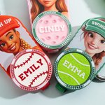 Personalised Photo to AI Character Pickleball Tennis Baseball Bag Holder Tag with Name Game Birthday Gift for Ball Sports Lovers