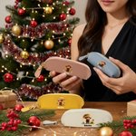 Personalised Sunflower Highland Cow Mini PU Leather Coin Handbag with Name Travel Essential Birthday Daily Use Christmas Gift for Women