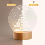 Luz nocturna LED personalizada con base de madera diseño de árbol de Navidad y nombres de 2 a 10 personas regalo de Navidad para familia y abuelos