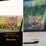 Pegatina de coche personalizada con retrato de mascota divertida y adorable resistente a la intemperie regalo de decoración para amantes de mascotas