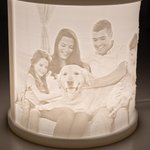 Personalized 3D Printed 1-2 Photos Luminous Relief Translucent Light Home Decoration Birthday Memorial Condolence Gift for Family Friends