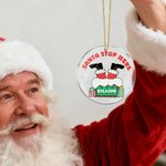 Personalized Santa Stop Here Snowflake Design Acrylic Christmas Ornament with Name Home Decor Christmas Gift for Family