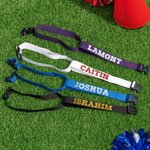 Personalized Multicolor Adjustable Pom Pom Holder Carrier Strap with Glitter Name Cheer Practice Accessory Game Day Gift for Cheerleaders