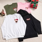 Personalized 1-3 Pet Face Photos Soft T-shirt Sweatshirt Hoodie with Embroidered Name Birthday Christmas Gift for Pet Lovers