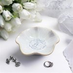 Personalised Romantic Married Ceramic Trinket Jewellery Dish with Name Wedding Engagement Christmas Gift for Couples Bride to Be