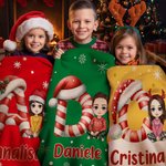 Tutti i tuoi cari vicini con un abbraccio - Coperta morbida personalizzata con nome e personaggio animato