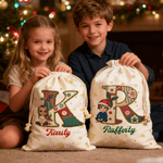 Sac à main en toile avec nom Cadeau de Noël pour la famille et les amis